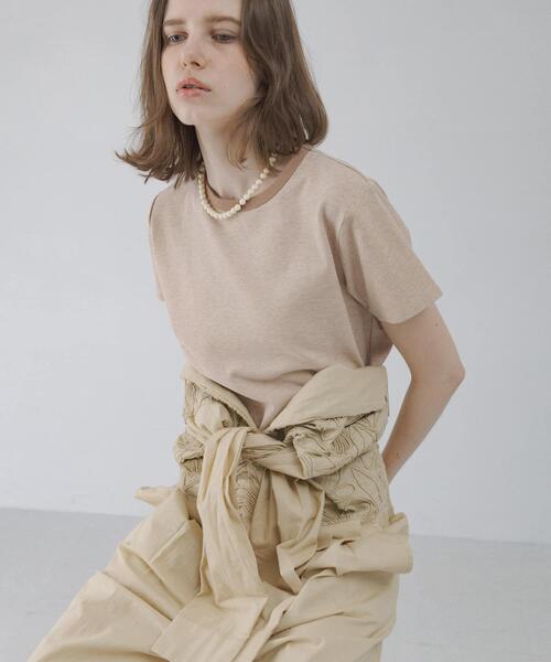 URBAN RESEARCH Sonny Label(アーバンリサーチサニーレーベル)の「ジャガードアソートコンパクトTシャツ(Tシャツ/カットソー・レディース・ブルー系その他/オートミール/ブラック系その他/グレー・FREE)」の3枚目の写真