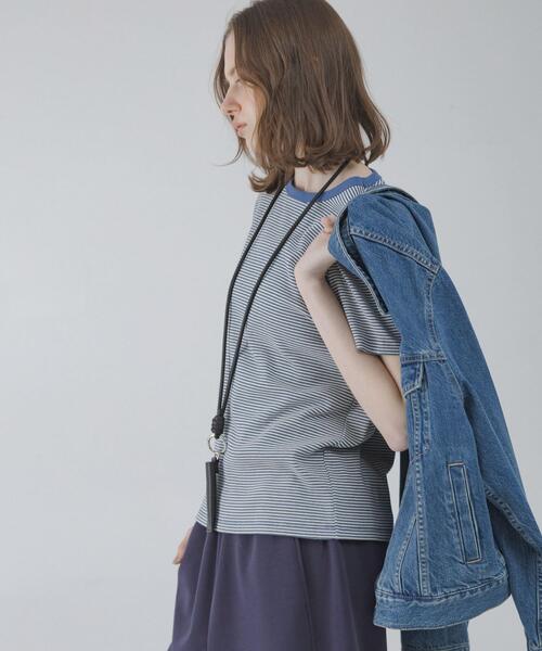 URBAN RESEARCH Sonny Label(アーバンリサーチサニーレーベル)の「ジャガードアソートコンパクトTシャツ(Tシャツ/カットソー・レディース・ブルー系その他/オートミール/ブラック系その他/グレー・FREE)」の9枚目の写真