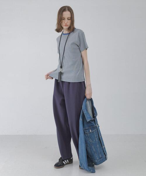 URBAN RESEARCH Sonny Label(アーバンリサーチサニーレーベル)の「ジャガードアソートコンパクトTシャツ(Tシャツ/カットソー・レディース・ブルー系その他/オートミール/ブラック系その他/グレー・FREE)」の11枚目の写真