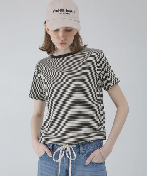 URBAN RESEARCH Sonny Label(アーバンリサーチサニーレーベル)の「ジャガードアソートコンパクトTシャツ(Tシャツ/カットソー・レディース・ブルー系その他/オートミール/ブラック系その他/グレー・FREE)」の16枚目の写真