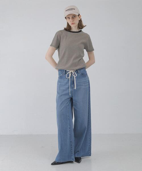 URBAN RESEARCH Sonny Label(アーバンリサーチサニーレーベル)の「ジャガードアソートコンパクトTシャツ(Tシャツ/カットソー・レディース・ブルー系その他/オートミール/ブラック系その他/グレー・FREE)」の19枚目の写真