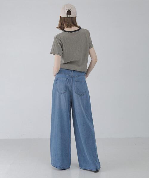 URBAN RESEARCH Sonny Label(アーバンリサーチサニーレーベル)の「ジャガードアソートコンパクトTシャツ(Tシャツ/カットソー・レディース・ブルー系その他/オートミール/ブラック系その他/グレー・FREE)」の20枚目の写真
