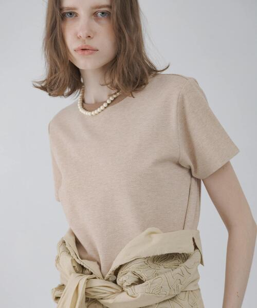 URBAN RESEARCH Sonny Label(アーバンリサーチサニーレーベル)の「ジャガードアソートコンパクトTシャツ(Tシャツ/カットソー・レディース・ブルー系その他/オートミール/ブラック系その他/グレー・FREE)」の3枚目の写真