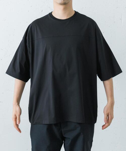 URBAN RESEARCH（アーバンリサーチ）の「Wide Dad　BREEZY TECH SHORT-SLEEVE T-SHIRTS（Tシャツ/カットソー・メンズ・ネイビー/ブラック・2/1）」の14枚目の写真