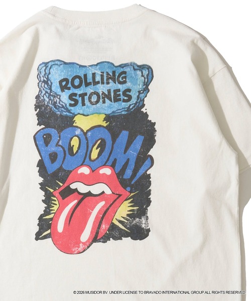ADPOSION(アドポーション)の「【THE ROLLING STONES / ザ ローリングストーンズ】グラフィックプリントクルーネックTシャツ(Tシャツ/カットソー・レディース・グレー系1/ホワイト系1/グレー系2/ホワイト系2・MEDIUM/LARGE/X-LARGE)」の1枚目の写真