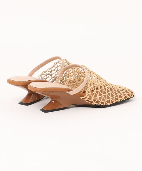 LAULEN(ローレン)の「mesh square toe heel mule /メッシュスクエアトゥヒールミュール(サンダル・レディース・ブラック/ベージュ・23cm/24cm/25cm)」の3枚目の写真
