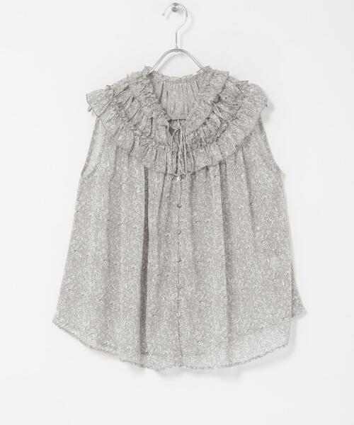 URBAN RESEARCH ROSSO WOMEN(アーバンリサーチ ロッソ)の「フラワープリントフリルブラウス(シャツ/ブラウス・レディース・イエロー/ネイビー/グレー・FREE)」の10枚目の写真