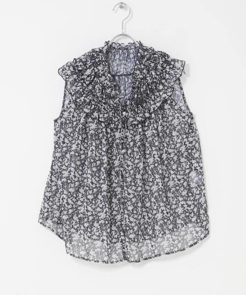 URBAN RESEARCH ROSSO WOMEN(アーバンリサーチ ロッソ)の「フラワープリントフリルブラウス(シャツ/ブラウス・レディース・イエロー/ネイビー/グレー・FREE)」の19枚目の写真