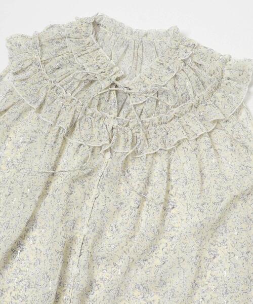 URBAN RESEARCH ROSSO WOMEN(アーバンリサーチ ロッソ)の「フラワープリントフリルブラウス(シャツ/ブラウス・レディース・イエロー/ネイビー/グレー・FREE)」の9枚目の写真