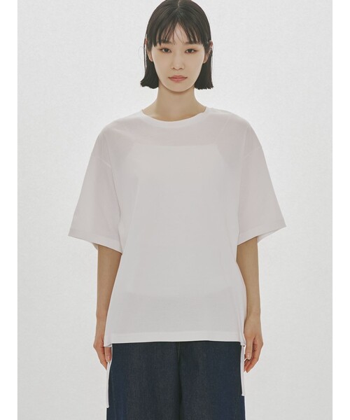 MIDIUMISOLID（ミディウミソリッド）の「MIDIUMISOLID for Ladies ドローストリングTシャツ（Tシャツ/カットソー・レディース・ブラック/グレー/オフホワイト・FREE）」の11枚目の写真