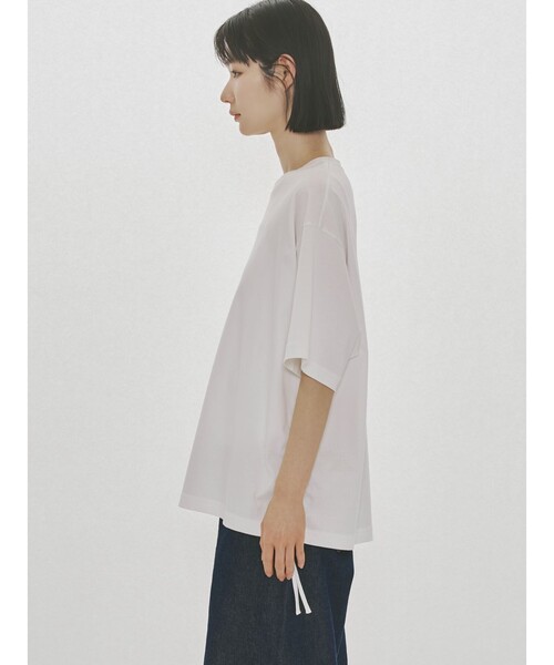 MIDIUMISOLID（ミディウミソリッド）の「MIDIUMISOLID for Ladies ドローストリングTシャツ（Tシャツ/カットソー・レディース・ブラック/グレー/オフホワイト・FREE）」の10枚目の写真