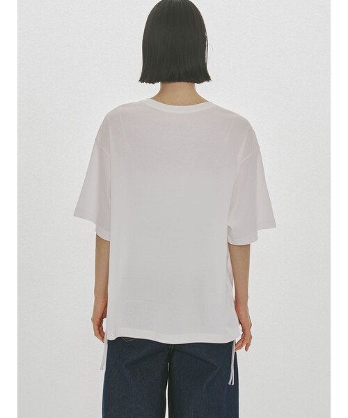 MIDIUMISOLID（ミディウミソリッド）の「MIDIUMISOLID for Ladies ドローストリングTシャツ（Tシャツ/カットソー・レディース・ブラック/グレー/オフホワイト・FREE）」の9枚目の写真