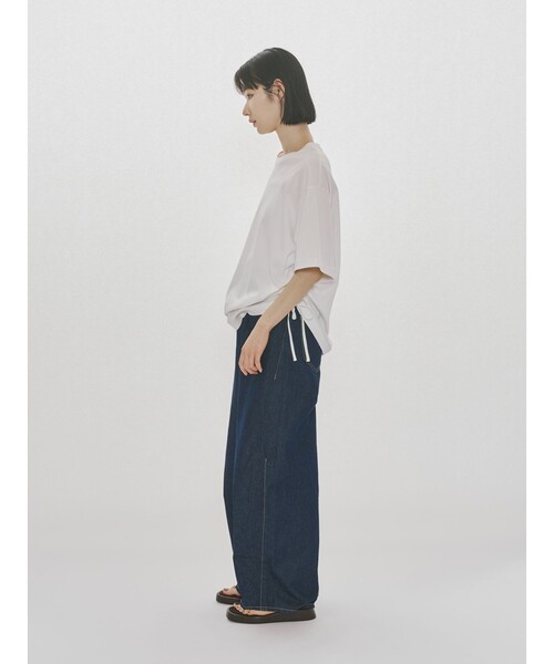 MIDIUMISOLID（ミディウミソリッド）の「MIDIUMISOLID for Ladies ドローストリングTシャツ（Tシャツ/カットソー・レディース・ブラック/グレー/オフホワイト・FREE）」の7枚目の写真