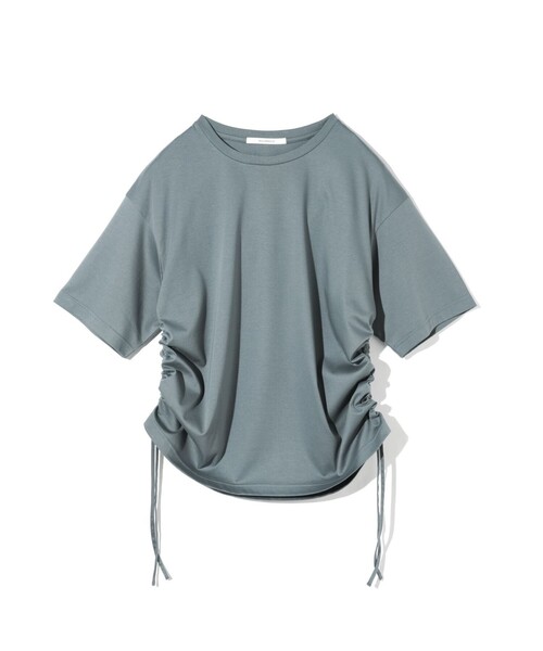 MIDIUMISOLID（ミディウミソリッド）の「MIDIUMISOLID for Ladies ドローストリングTシャツ（Tシャツ/カットソー・レディース・ブラック/グレー/オフホワイト・FREE）」の16枚目の写真