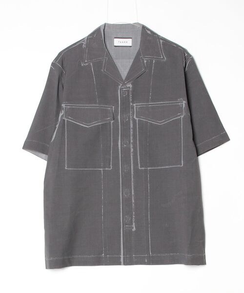 TAAKK(ターク)の「【TAAKK/ターク】別注 SAVANNA SHIRT(シャツ/ブラウス・メンズ・グレー/ブラック・3/2)」の2枚目の写真