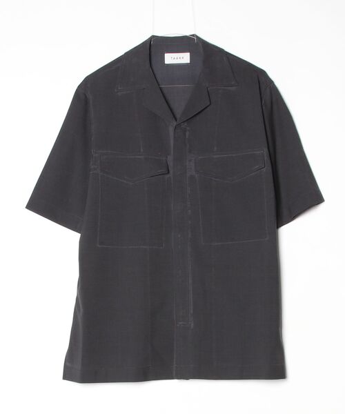 TAAKK(ターク)の「【TAAKK/ターク】別注 SAVANNA SHIRT(シャツ/ブラウス・メンズ・グレー/ブラック・3/2)」の1枚目の写真