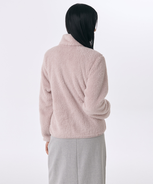 MUSINSA STANDARD WOMAN（ムシンサスタンダードウーマン）の「ウィメンズシャギーフリースジップアップジャケット[ライトピンク]（その他アウター・レディース・その他・SMALL/LARGE/MEDIUM）」の2枚目の写真