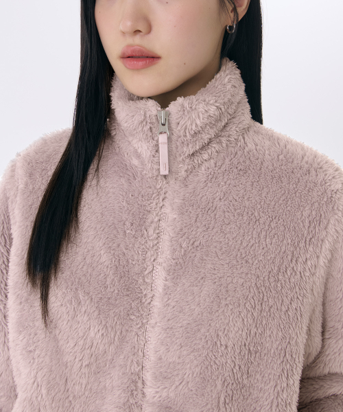 MUSINSA STANDARD WOMAN（ムシンサスタンダードウーマン）の「ウィメンズシャギーフリースジップアップジャケット[ライトピンク]（その他アウター・レディース・その他・SMALL/LARGE/MEDIUM）」の3枚目の写真