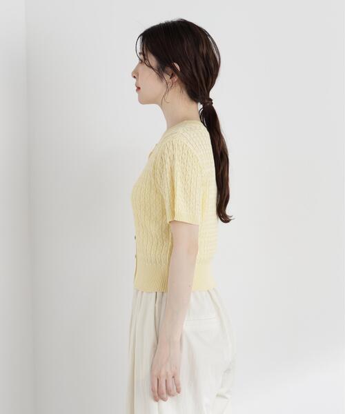 PROPORTION BODY DRESSING(プロポーションボディドレッシング)の「<a>シルク混サマーケーブル / 1216176402(ニット/セーター・レディース・オフホワイト/レッド/ピンク/ネイビー/イエロー・FREE)」の15枚目の写真