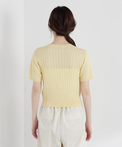PROPORTION BODY DRESSING(プロポーションボディドレッシング)の「<a>シルク混サマーケーブル / 1216176402(ニット/セーター・レディース・オフホワイト/レッド/ピンク/ネイビー/イエロー・FREE)」の16枚目の写真