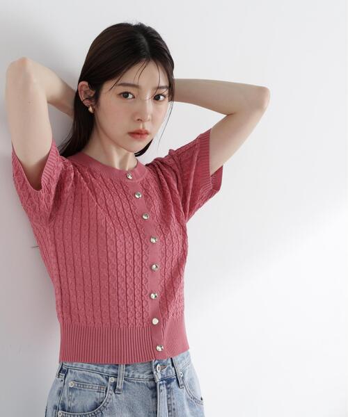 PROPORTION BODY DRESSING(プロポーションボディドレッシング)の「<a>シルク混サマーケーブル / 1216176402(ニット/セーター・レディース・オフホワイト/レッド/ピンク/ネイビー/イエロー・FREE)」の22枚目の写真