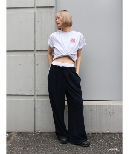 Ungrid(アングリッド)の「USPS別注バック ロゴTee(Tシャツ/カットソー・レディース・ライトグレー/オフホワイト・FREE)」の6枚目の写真