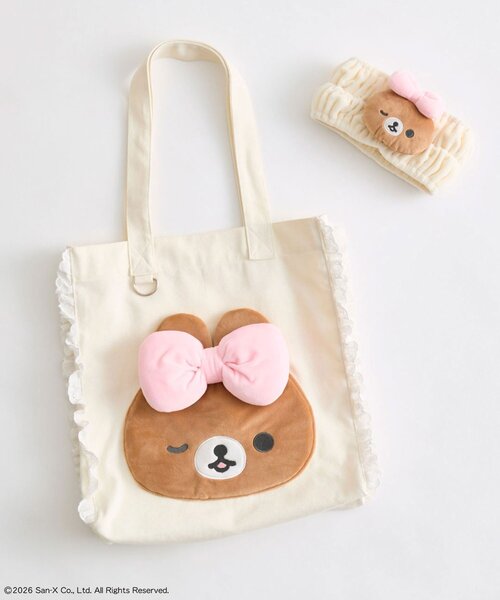 OLIVE des OLIVE(オリーブデオリーブ)の「makeup Rilakkuma トートバッグ(トートバッグ・レディース・ピンク/アイボリー・FREE)」の14枚目の写真