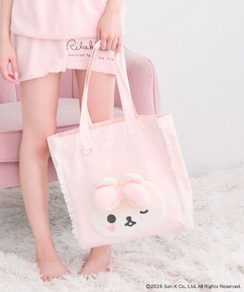 OLIVE des OLIVE(オリーブデオリーブ)の「makeup Rilakkuma トートバッグ(トートバッグ・レディース・ピンク/アイボリー・FREE)」の17枚目の写真