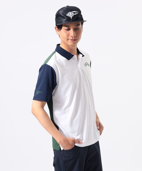 [8/6 скидка] ORANGE LABEL / Crazy Pattern GREEN логотип поло‑футболка (быстрое впитывание·UV‑защита)