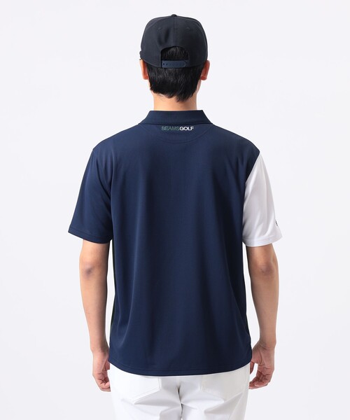 BEAMS GOLF（ビームスゴルフ）の「ORANGE LABEL / クレイジーパターン GREEN ロゴ ポロシャツ（吸水速乾・UVカット）（ポロシャツ・メンズ・ネイビー/ホワイト/グリーン・M/S/XL/L）」の10枚目の写真