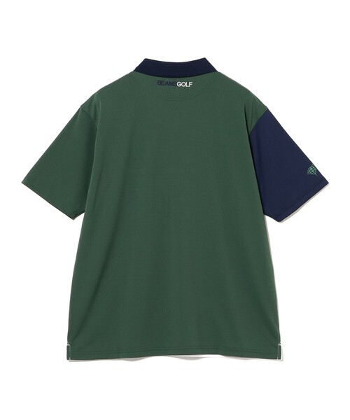 BEAMS GOLF（ビームスゴルフ）の「ORANGE LABEL / クレイジーパターン GREEN ロゴ ポロシャツ（吸水速乾・UVカット）（ポロシャツ・メンズ・ネイビー/ホワイト/グリーン・M/S/XL/L）」の16枚目の写真