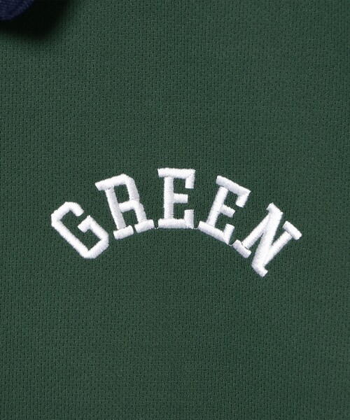 BEAMS GOLF（ビームスゴルフ）の「ORANGE LABEL / クレイジーパターン GREEN ロゴ ポロシャツ（吸水速乾・UVカット）（ポロシャツ・メンズ・ネイビー/ホワイト/グリーン・M/S/XL/L）」の18枚目の写真