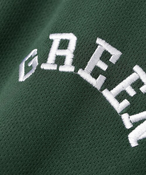 BEAMS GOLF（ビームスゴルフ）の「ORANGE LABEL / クレイジーパターン GREEN ロゴ ポロシャツ（吸水速乾・UVカット）（ポロシャツ・メンズ・ネイビー/ホワイト/グリーン・M/S/XL/L）」の21枚目の写真