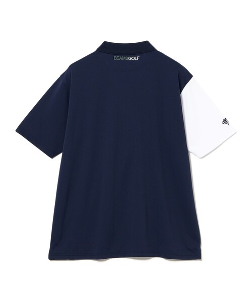 BEAMS GOLF（ビームスゴルフ）の「ORANGE LABEL / クレイジーパターン GREEN ロゴ ポロシャツ（吸水速乾・UVカット）（ポロシャツ・メンズ・ネイビー/ホワイト/グリーン・M/S/XL/L）」の22枚目の写真
