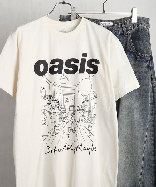 WESTSEA(ウエストシー)の「oasis バンドフォト & ロゴプリント ヴィンテージライク 半袖Tシャツ(Tシャツ/カットソー・メンズ・ブラック系その他/イエロー/ブラック/ホワイト系その他/ホワイト・M/L/XL)」の13枚目の写真