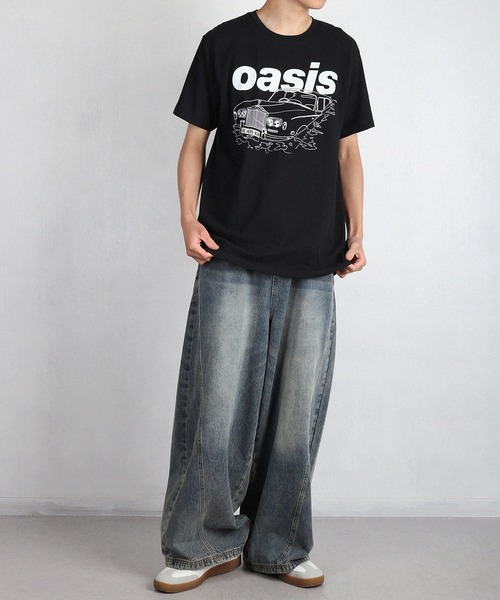 WESTSEA(ウエストシー)の「oasis バンドフォト & ロゴプリント ヴィンテージライク 半袖Tシャツ(Tシャツ/カットソー・メンズ・ブラック系その他/イエロー/ブラック/ホワイト系その他/ホワイト・M/L/XL)」の9枚目の写真