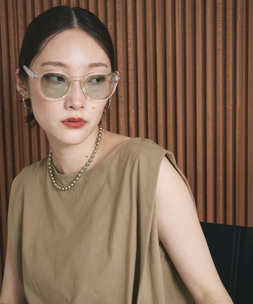 LEPSIM(レプシィム)の「ボックスタックノースリーブ 242849(Tシャツ/カットソー・レディース・ダークベージュ/レッド系その他/ブラック/オフホワイト/ライトパープル・FREE)」の17枚目の写真