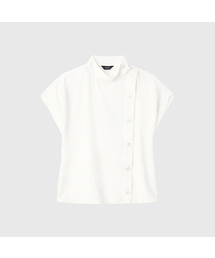 LOOKAST（ルックキャスト）の「ソレーヌモックネックボタンアップブラウス / SOLENE MOCK-NECK BUTTON UP BLOUSE_4colors（シャツ/ブラウス）」