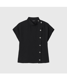 LOOKAST（ルックキャスト）の「ソレーヌモックネックボタンアップブラウス / SOLENE MOCK-NECK BUTTON UP BLOUSE_4colors（シャツ/ブラウス）」