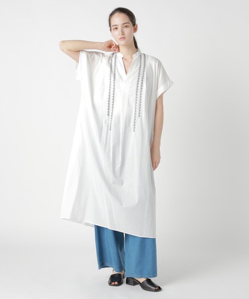 ZUCCa（ズッカ）の「TRIANGLE EMBROIDERY / ワンピース / P（ワンピース・レディース・ブラック/ホワイト・M size）」の4枚目の写真