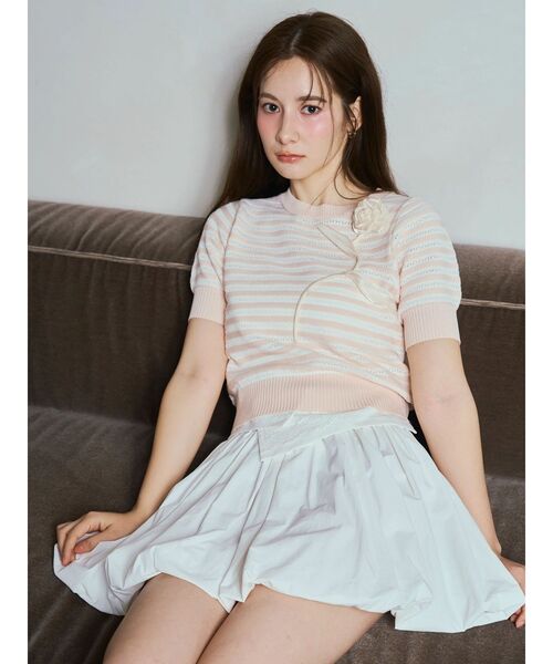 CALNAMUR(カルナムール)の「ウエストレーススカート(スカート・レディース・ブラック/ホワイト・FREE)」の19枚目の写真