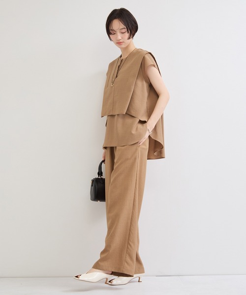 le cercle ADAM ET ROPE'(ルセルクルアダムエロペ)の「タンブラーブッチャー2WAYヘムタックブラウス/セットアップ対応(シャツ/ブラウス・レディース・キャメル/ダークブラウン/チャコールグレー・FREE)」の20枚目の写真