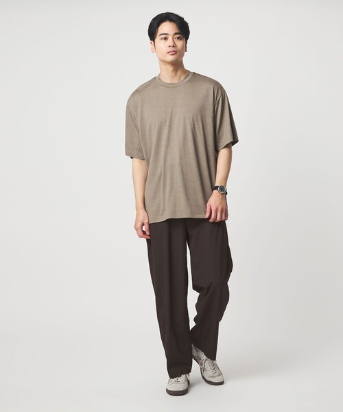 green label relaxing（グリーンレーベルリラクシング）の「ナイロン ツイル バレル ユーティリティ パンツ W4 -ストレッチ・接触冷感-（その他パンツ・メンズ・ダークグレー/ダークブラウン/ブラック・S/M/L/XL）」の6枚目の写真