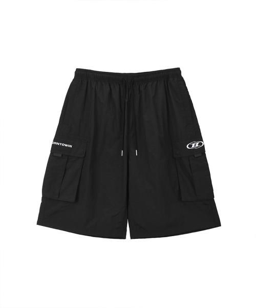 BORN TO WIN（ボーントゥウィン）の「SYMBOL LOGO NYLON CARGO BERMUDA PANTS [BLACK]（その他パンツ・メンズ・その他・1/2/3）」の4枚目の写真