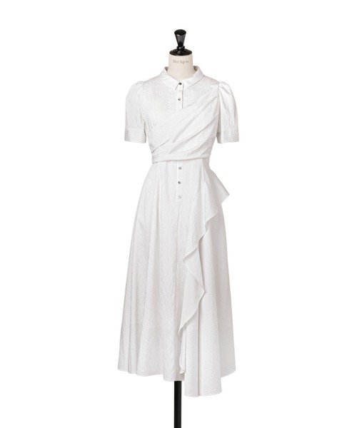 Her lip to(ハーリップトゥー)の「Striped Asymmetrical Shirt Dress(ワンピース・レディース・ブルー系/オフホワイト・S/M)」の20枚目の写真