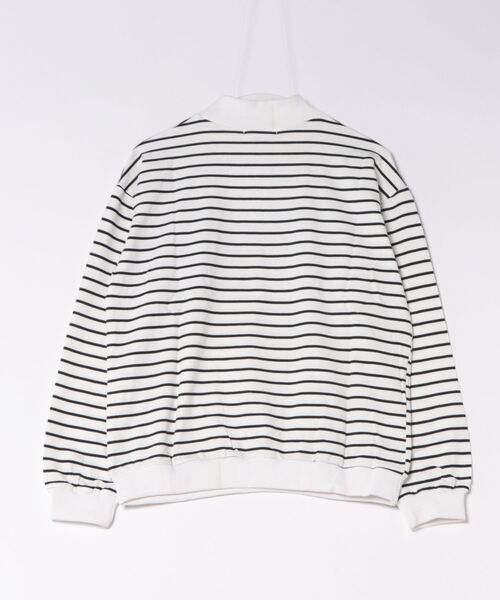 NOWLE(ノウル)の「【NOWLE】ボーダー ハーフジップ プルオーバー リブ Tシャツ / カットソー(Tシャツ/カットソー・メンズ・ホワイト・MEDIUM/LARGE/X-LARGE)」の15枚目の写真