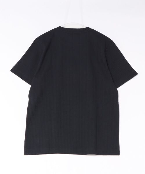 TAKA-Q（タカキュー）の「【綿混】タカキュー 千鳥 ジャガード クルーネック 半袖 Tシャツ（Tシャツ/カットソー・メンズ・ライトグレー/ホワイト/ネイビー/ブラウン・X-LARGE/LARGE/MEDIUM）」の5枚目の写真
