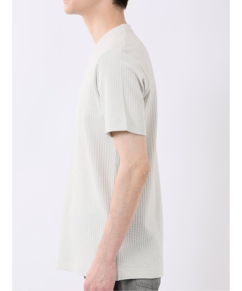 TAKA-Q（タカキュー）の「【綿混】タカキュー 千鳥 ジャガード クルーネック 半袖 Tシャツ（Tシャツ/カットソー・メンズ・ライトグレー/ホワイト/ネイビー/ブラウン・X-LARGE/LARGE/MEDIUM）」の11枚目の写真