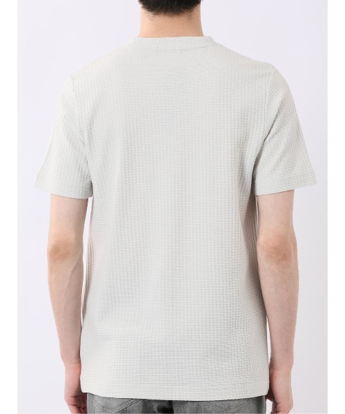 TAKA-Q（タカキュー）の「【綿混】タカキュー 千鳥 ジャガード クルーネック 半袖 Tシャツ（Tシャツ/カットソー・メンズ・ライトグレー/ホワイト/ネイビー/ブラウン・X-LARGE/LARGE/MEDIUM）」の12枚目の写真