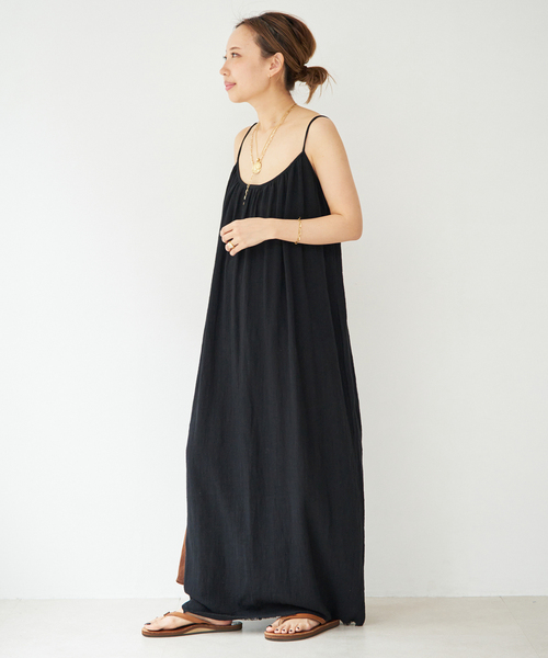 Deuxieme Classe（ドゥーズィエムクラス）の「【MAISON SAINT JULIEN/メゾン・サン・ジュリアン】PALM BEACH dress（ワンピース・レディース・カーキ/ブラック・FREE）」の4枚目の写真
